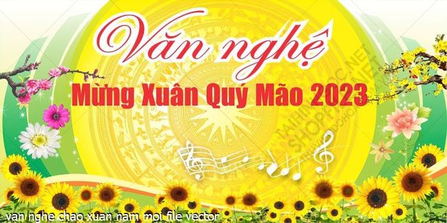 van nghe chao xuan nam moi file vector